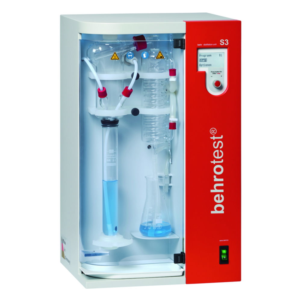 Steam Distillation S 3 with automatic addition of NaOH and H2Owith automatic extraction of sample residues and 10 programmes