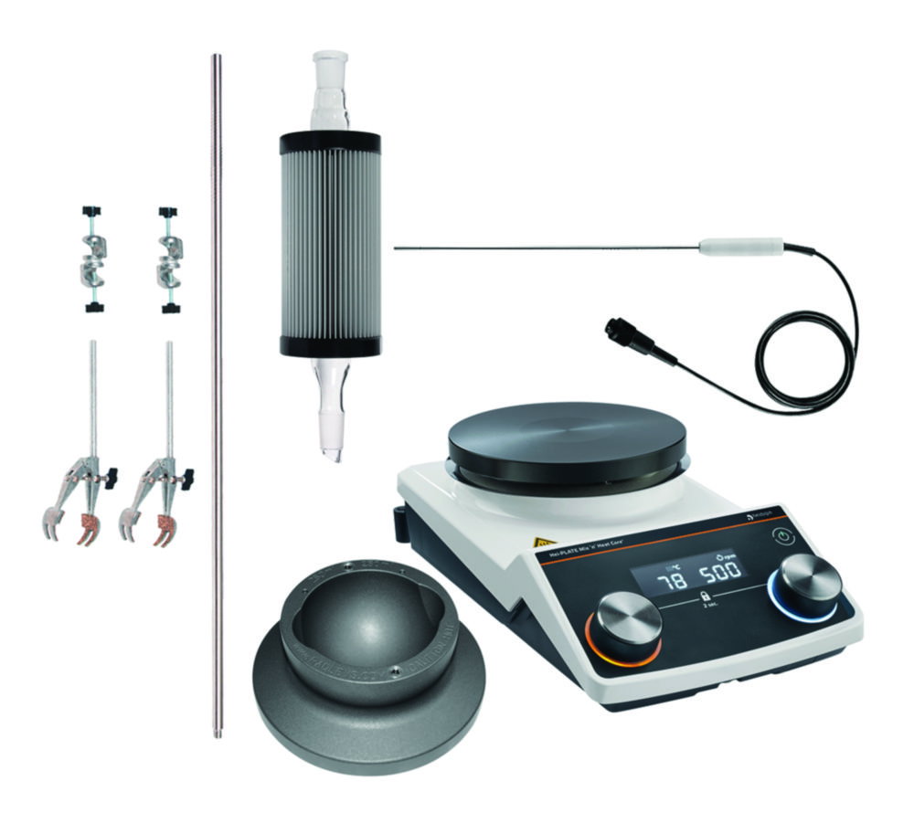 Agitatore magnetico Hei-PLATE Pacchetto reflusso  Core+ Mini