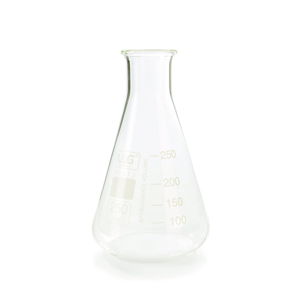 Beute Erlenmeyer LLG, collo stretto, borosilicato 3.3