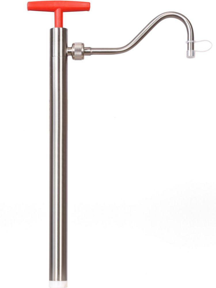 Barrel pumps, stainless steel, with rigid dispensing tube