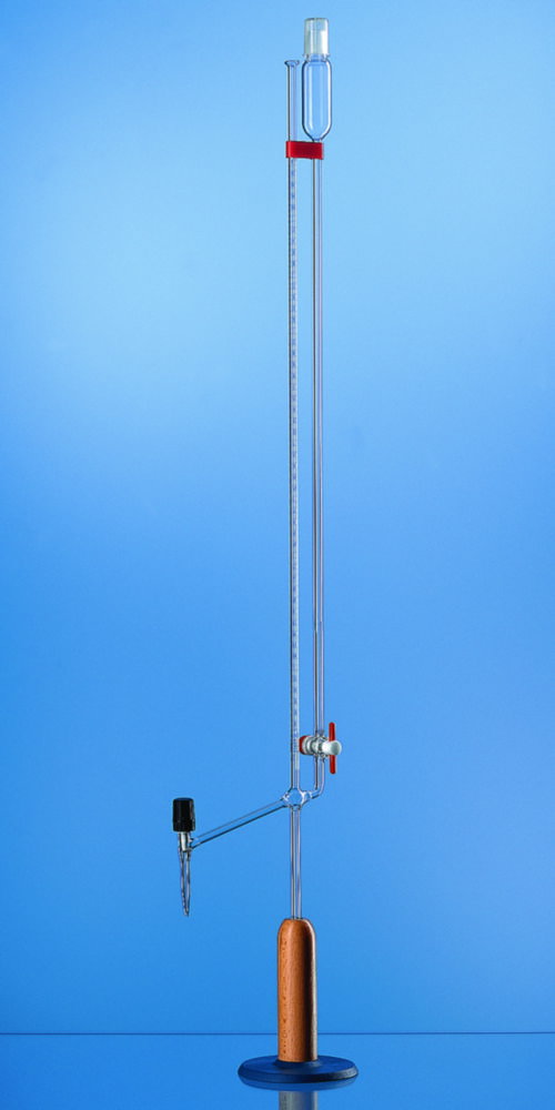 Microburette, modello Bang, vetro borosilicato 3.3, classe AS, con rubinetto laterale di arresto