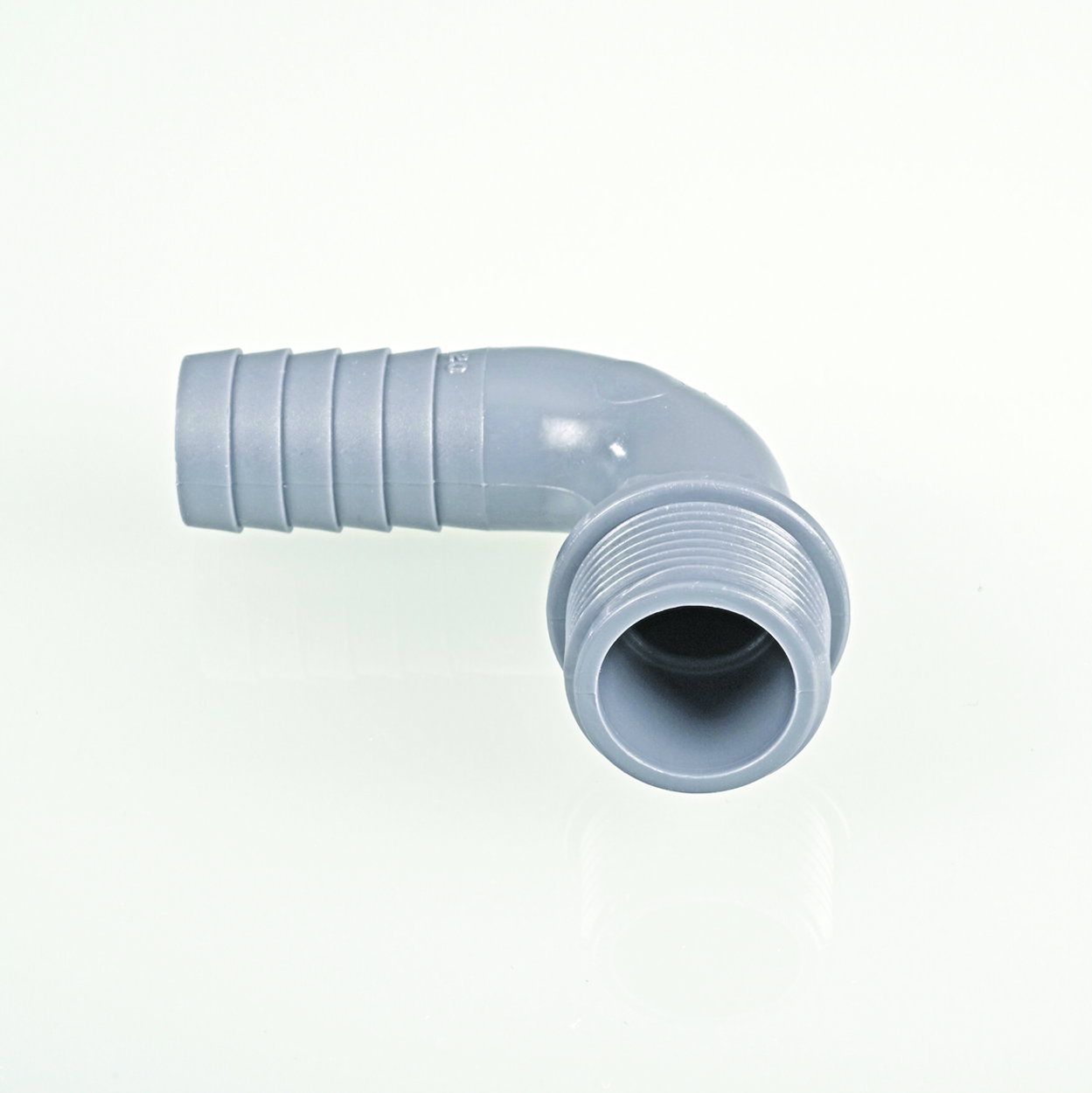 Tube bend 90°, PP, with strong outer thread