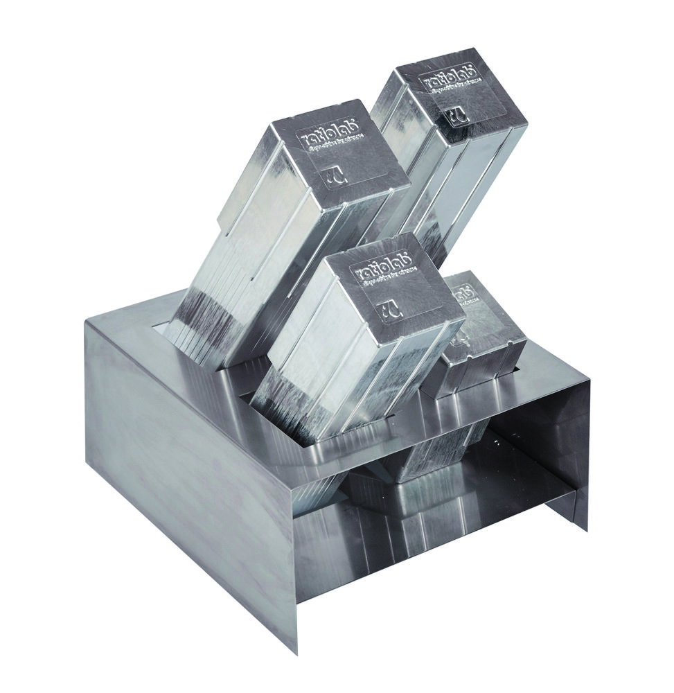 Rack in acciaio inossidabile per 4 scatole per pipette