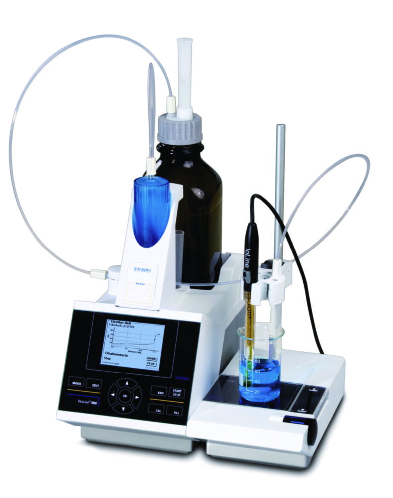 Automatic Titrator TitroLine® 7000, with magnetic stirrer TM 235 and 10 ml exchangeable unit