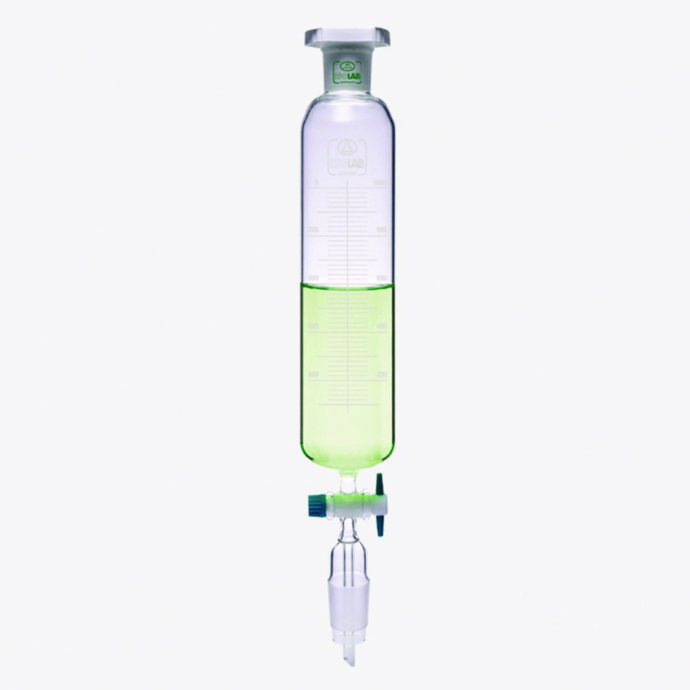 Dropping funnels, cylindrical, without pressure equalizing tube, Borosilicate glass 3.3