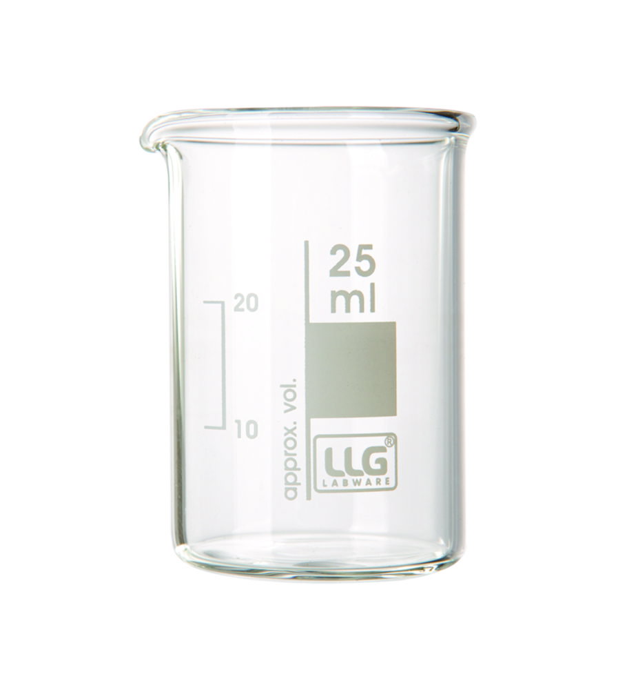 Beaker LLG, vetro borosilicato 3.3, forma bassa