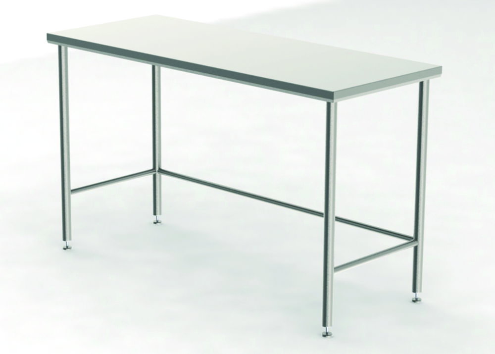 Cleanroom tables with a smooth worktop