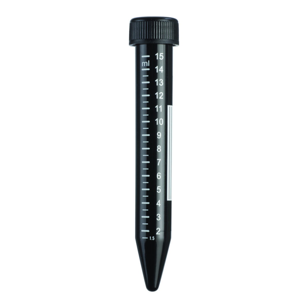 Centrifuge tubes, black, PP, sterile