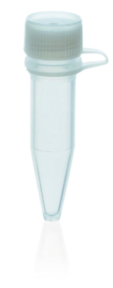 Micro tubes, PP, with attached screw cap, PE, with sealing cone