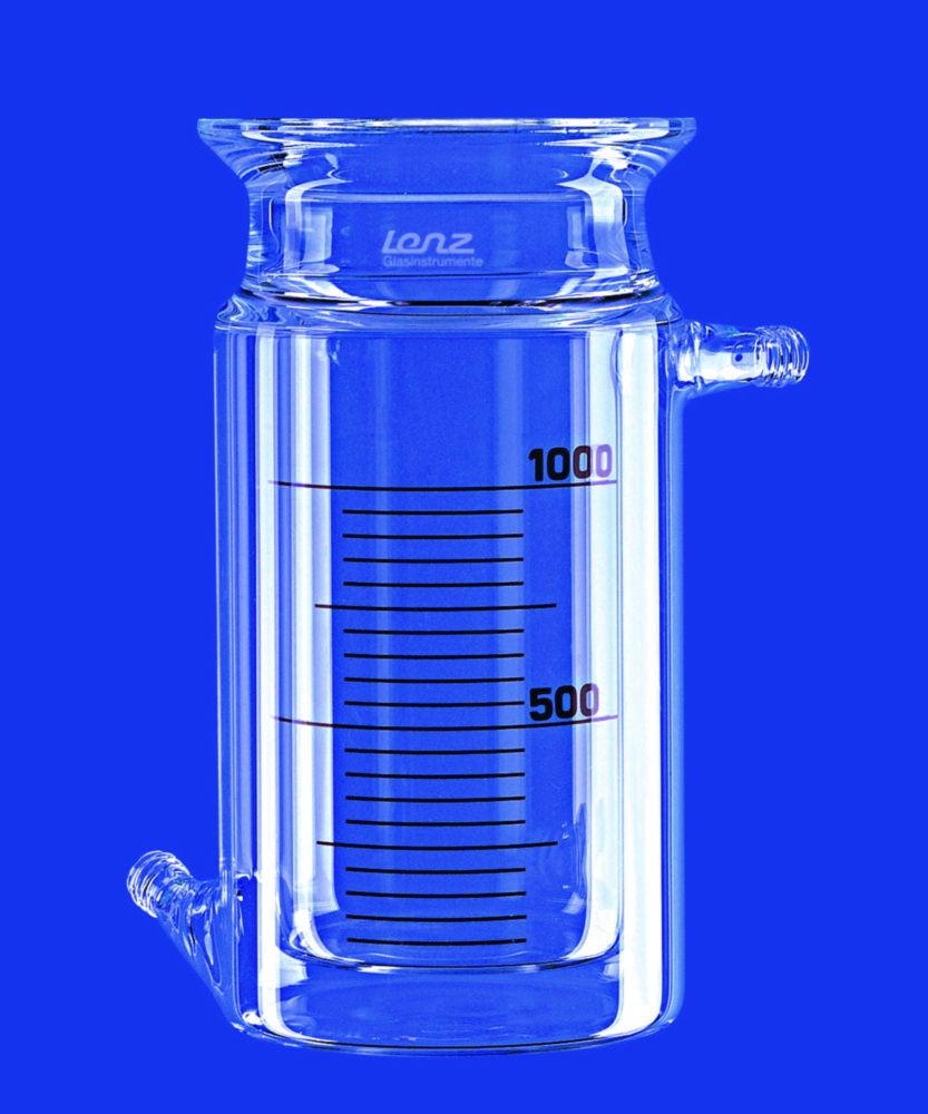 Reaction vessels, cylindrical, with thermostatic jacket