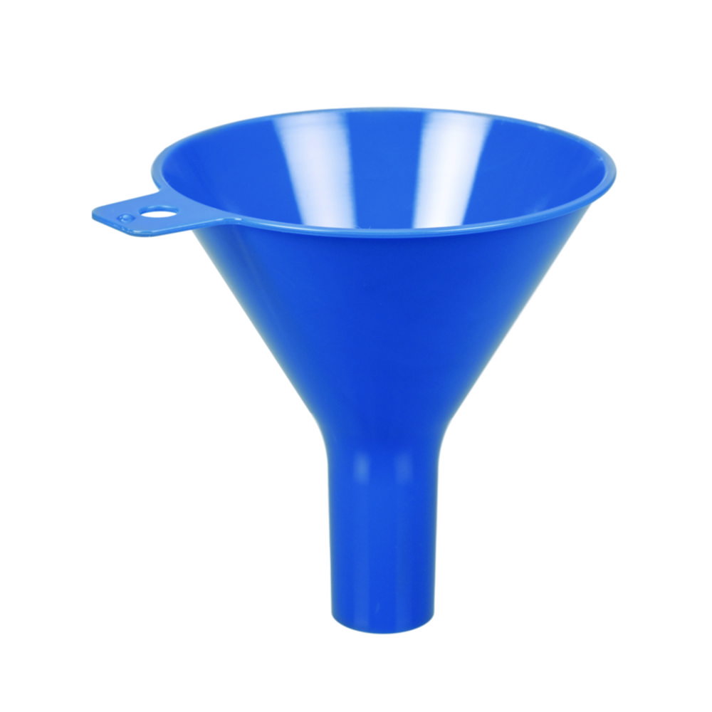 Disposable powder funnels, PS, blue