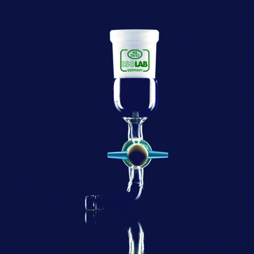 Adattatori per tubi, piegato, con rubinetto PTFE