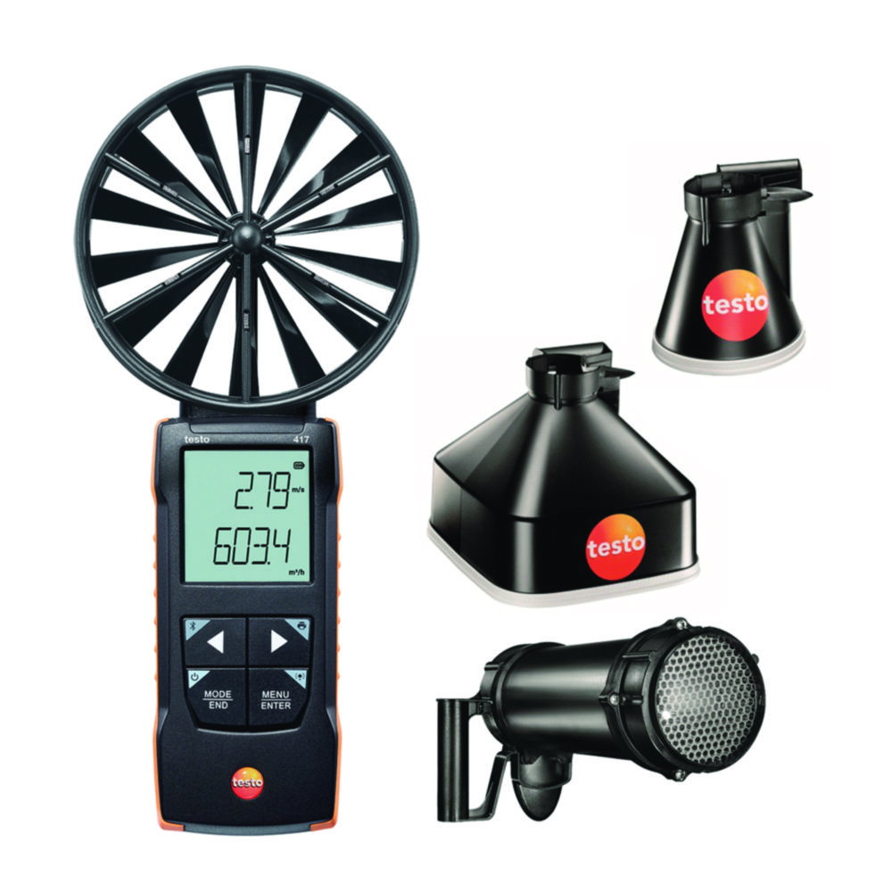 Anemometro a palette testo 417, kit imbuto 2