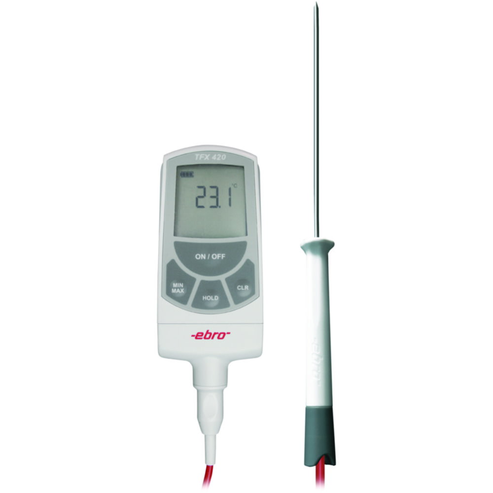 Set di termometri da laboratorio TFX 420, con sonda di temperatura TPX 400