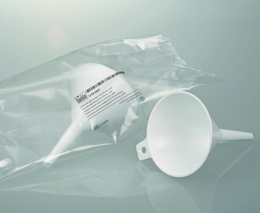 Disposable funnels, PS, white