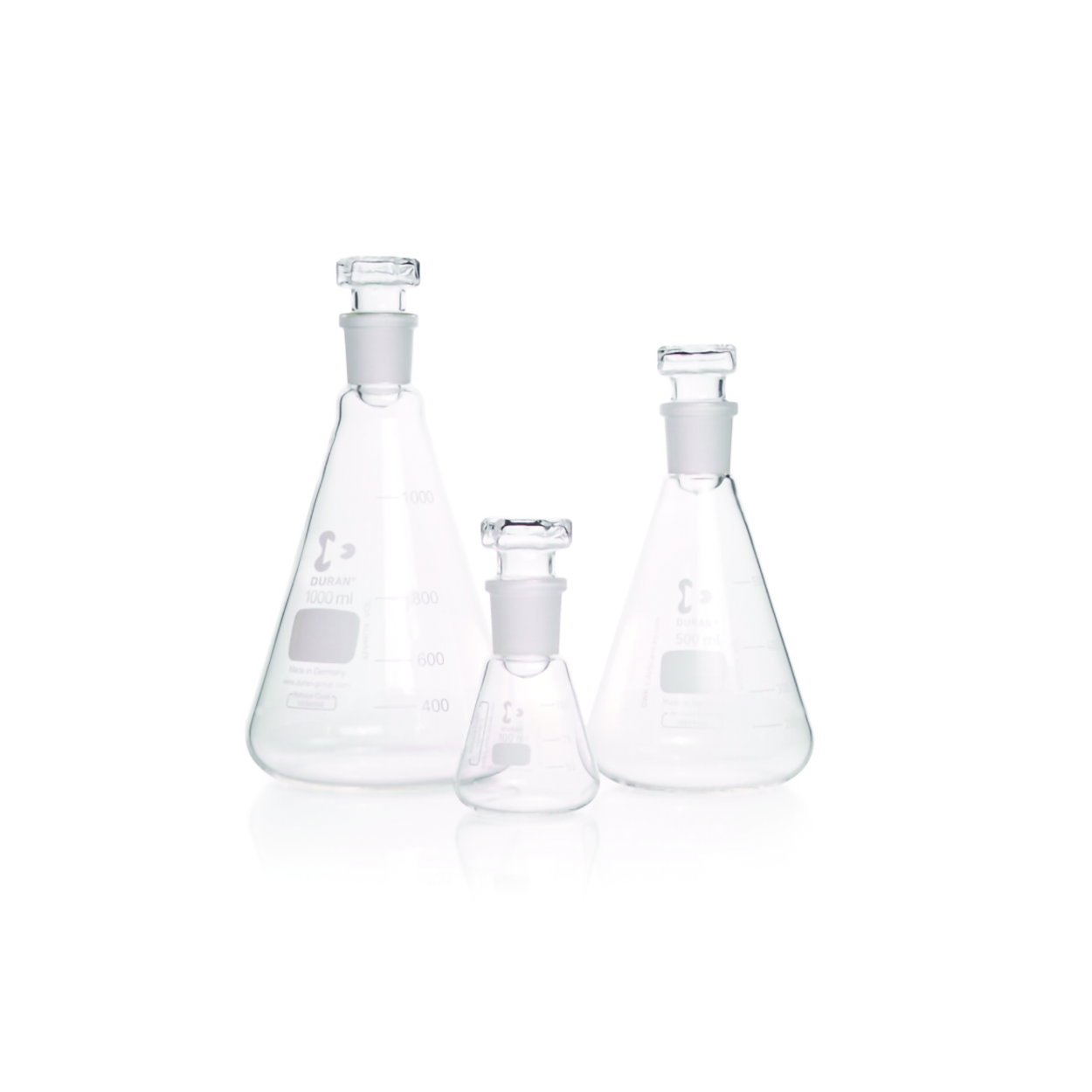 Iodine flasks, DURAN®, with glass stopper