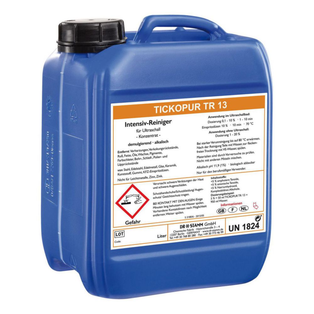 Soluzioni concentrate per bagni ad ultrasuoni TICKOPUR TR 13