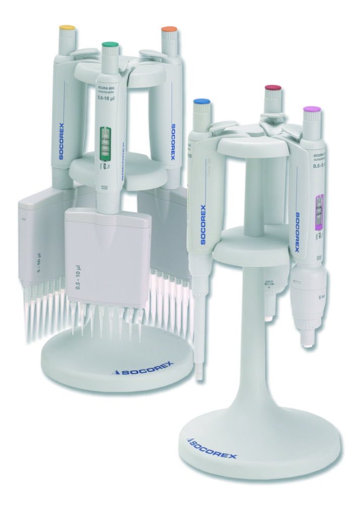 Pipette stand for Single and Multichannel microliter pipettes, for Calibra® and Acura® models