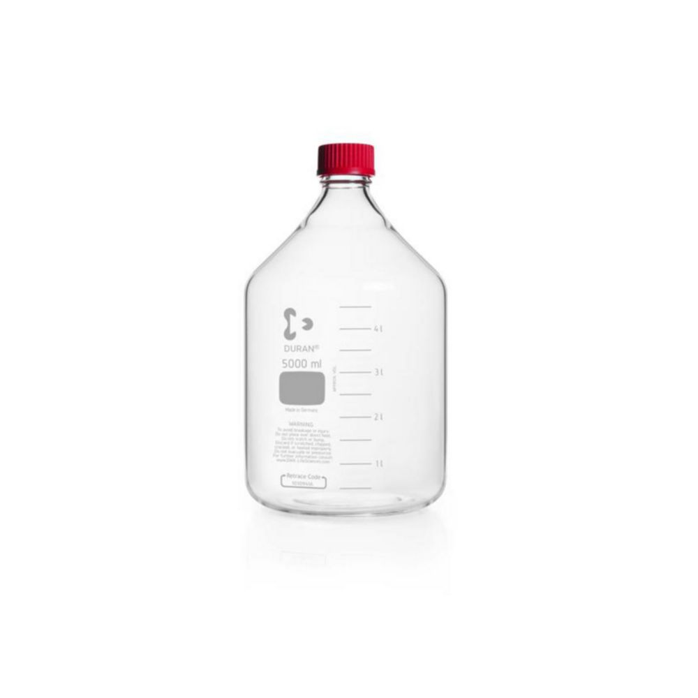Bottiglie da laboratorio, DURAN®, graduate, tappo a vite in PP. 5000 ml