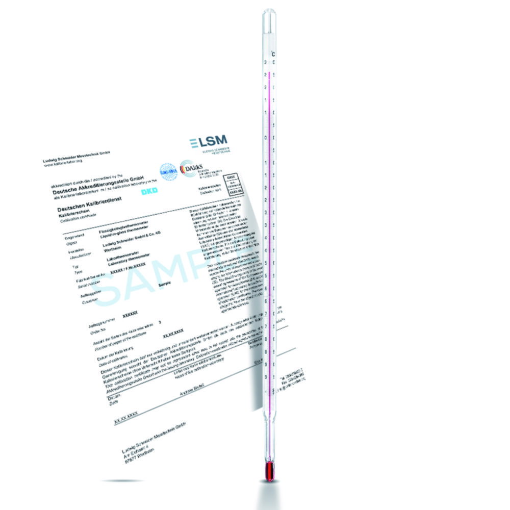Termometri di precisione, calibrati, certificato DAkkS incluso