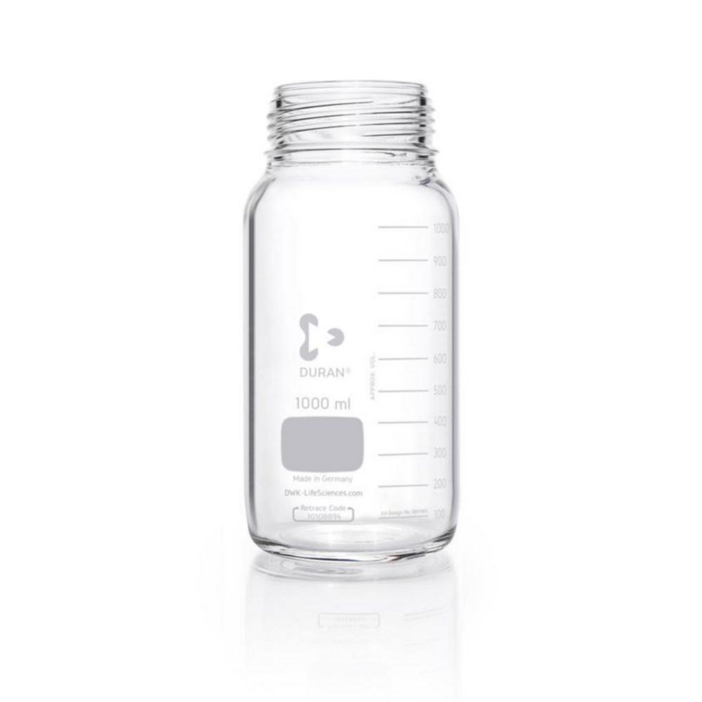 Wide-mouth bottles, DURAN®, clear