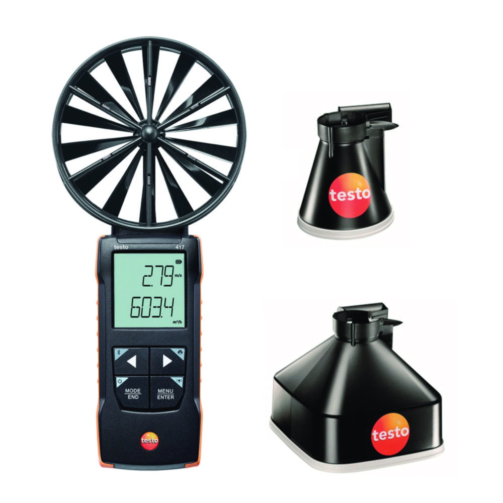 Anemometro a palette testo 417, kit imbuto 1