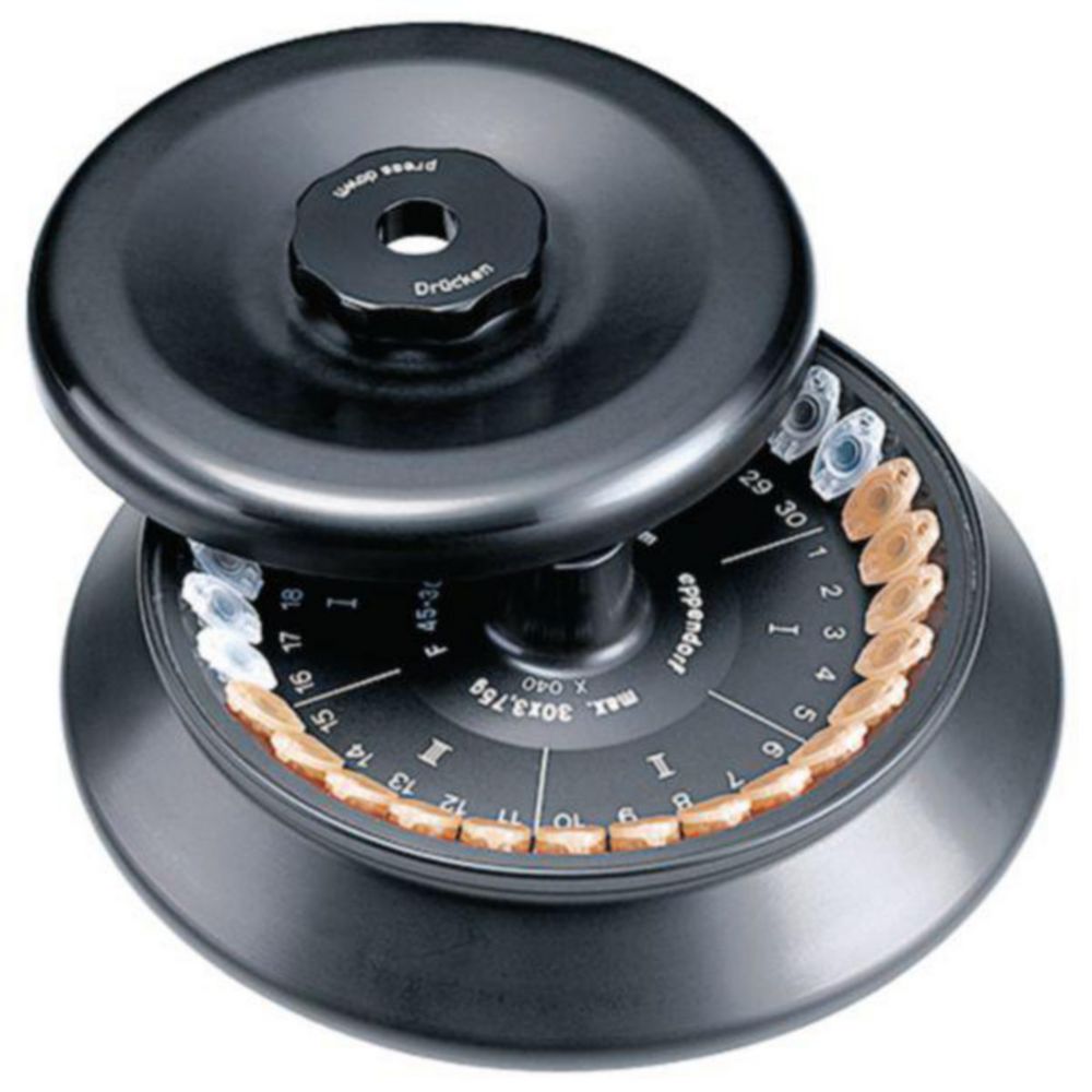 Rotori ad angolo fisso per le centrifughe 5804/5804 R, 5810/5810 R, incluso il coperchio del rotore QuickLock®