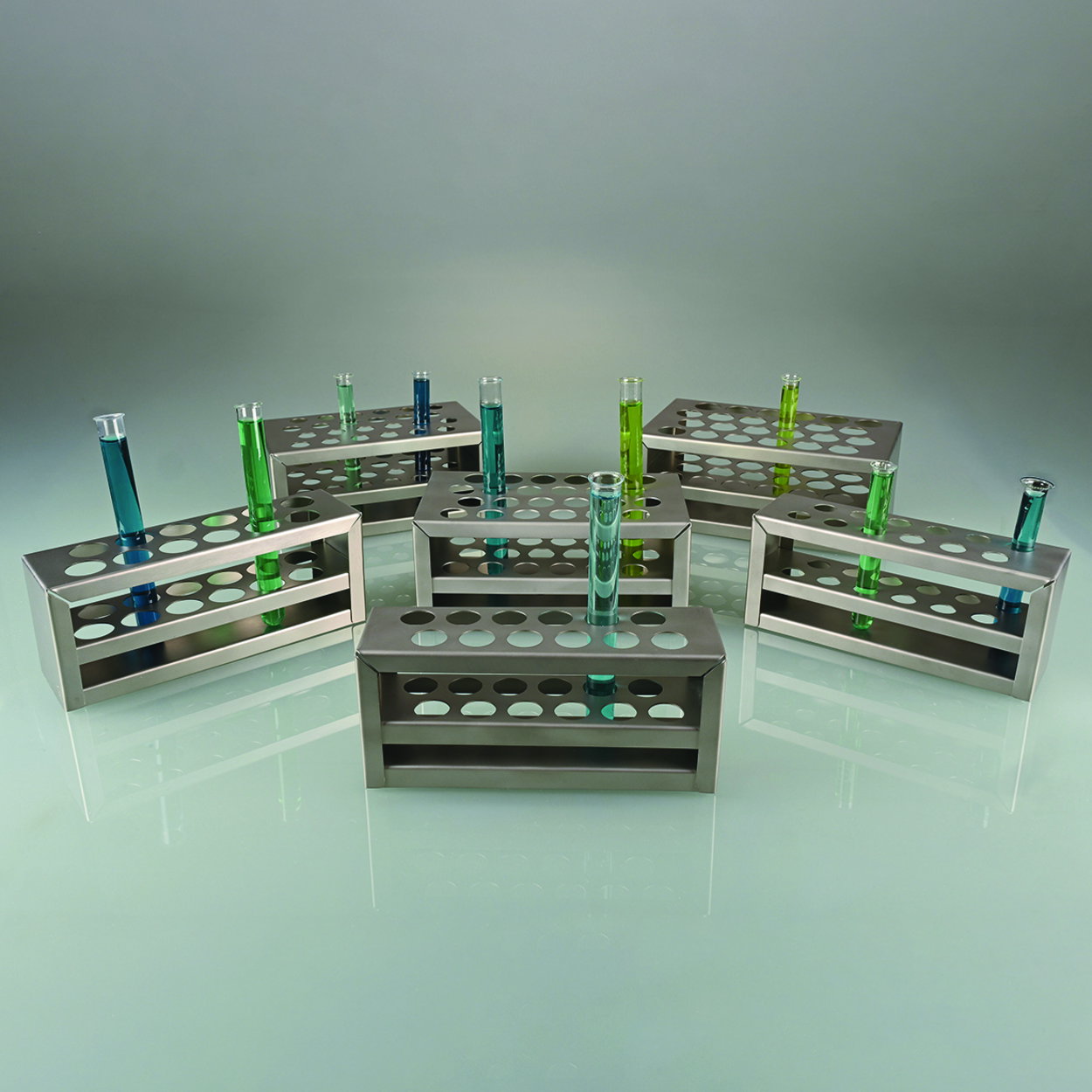 Test tube racks, stainless steel