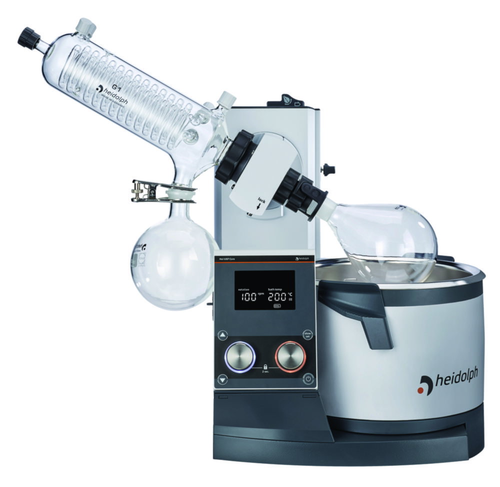 Evaporatori Rotanti Hei-VAP Core, con sollevatore motorizzato, condensatore angolato