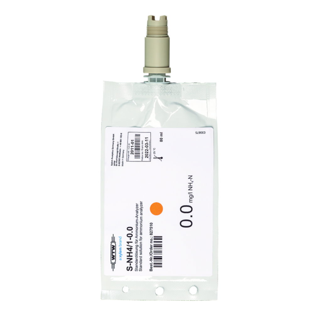 Ammonium calibration standards (NH4-N) for analyzer Alyza IQ NH4