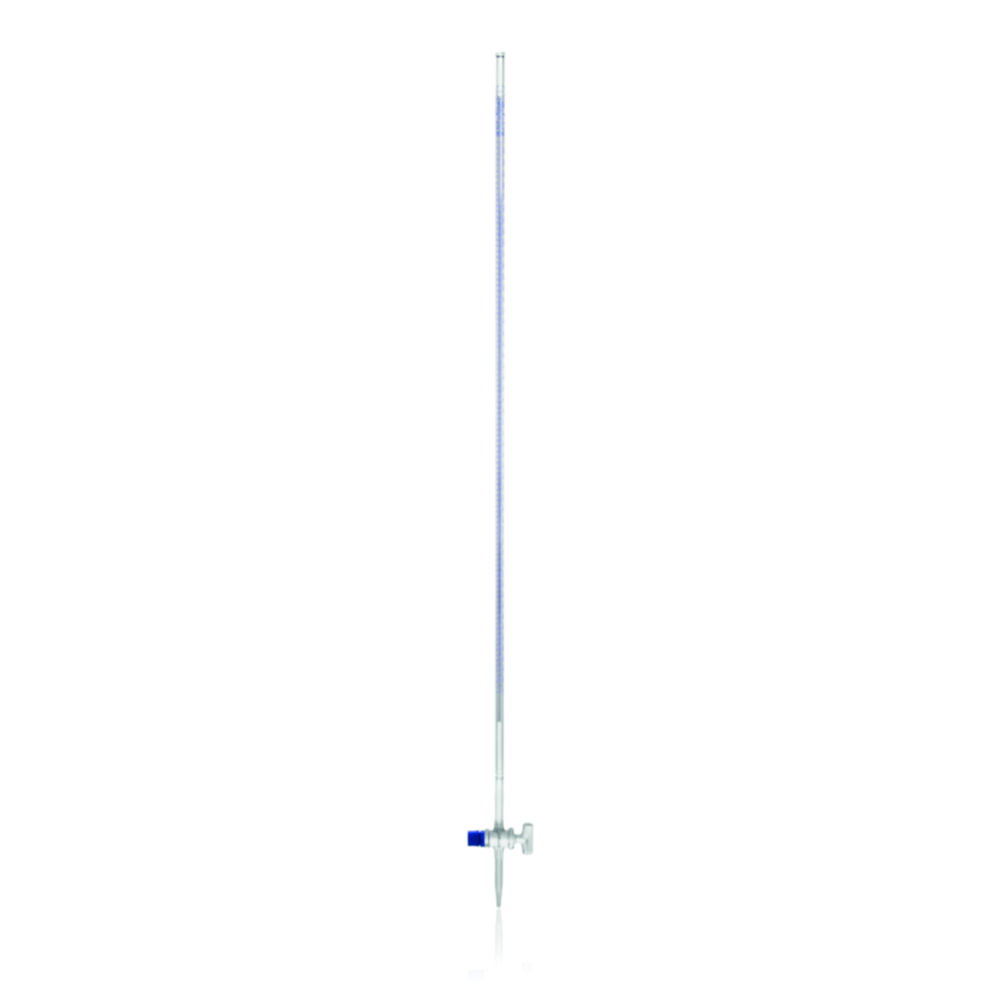 Burette with straight standard ground stopcock, DURAN®, class AS, with glass key