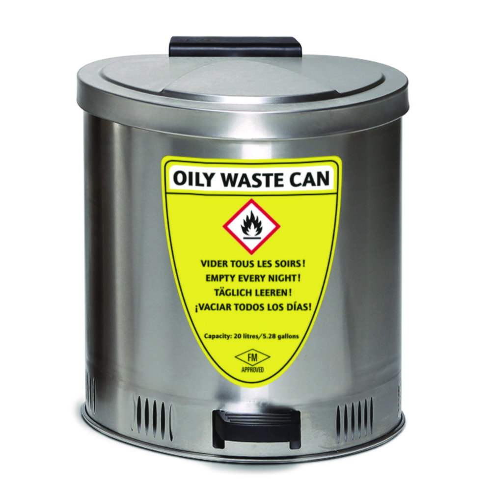 Disposal bin, stainless steel