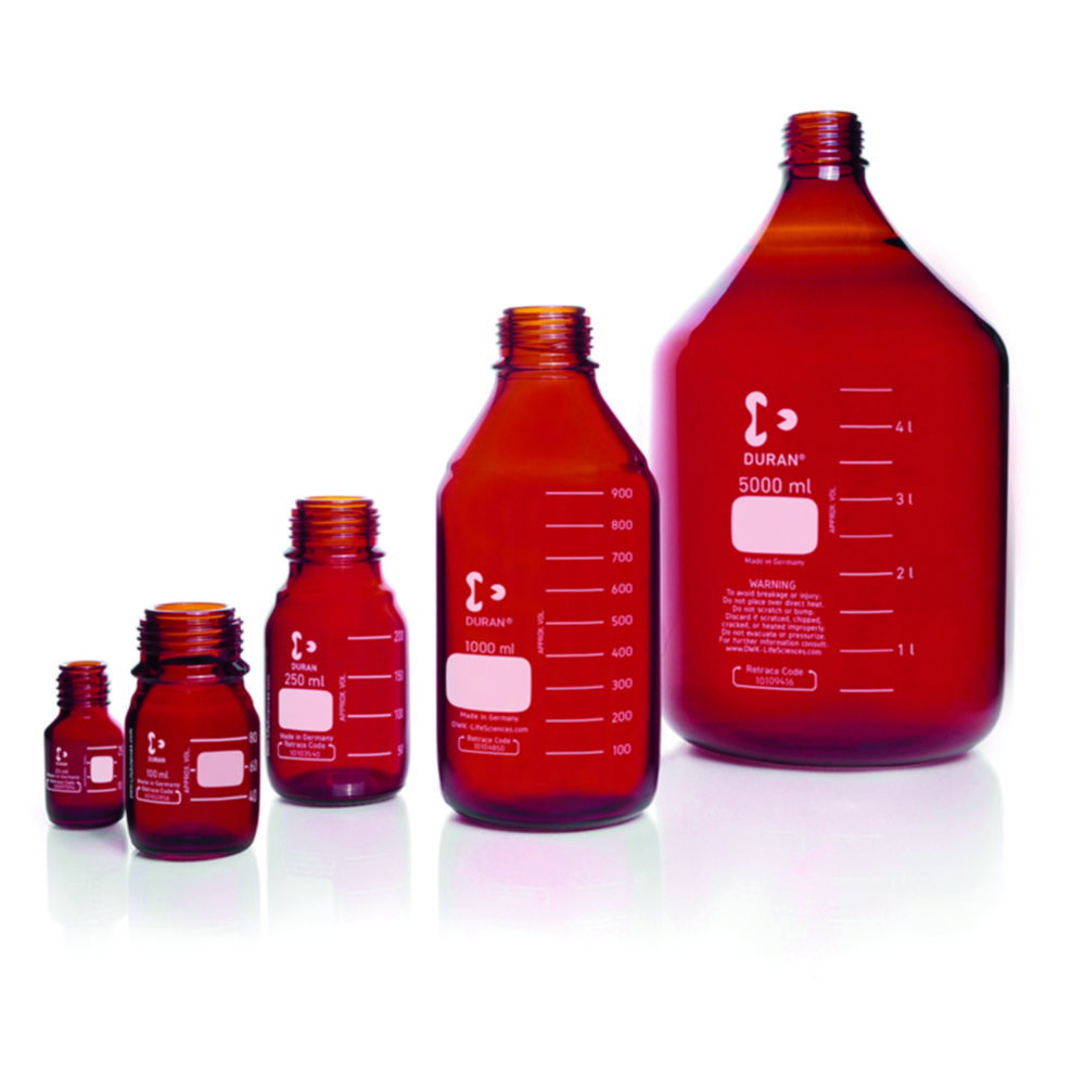 Bottiglie da laboratorio, DURAN® ambra, con codice di rintracciabilità