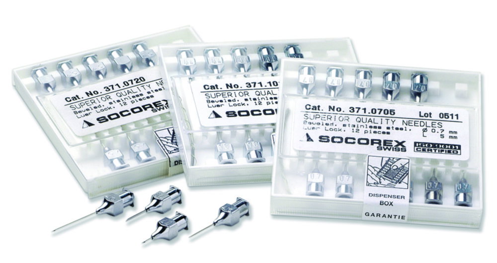 Aghi per iniezione, in acciaio inox, per siringhe da laboratorio auto-riempitive Dosys™