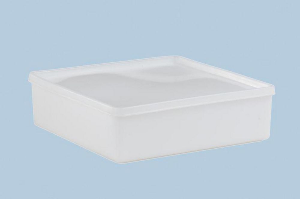Storage boxes, HDPE with tightly closing LDPE lid