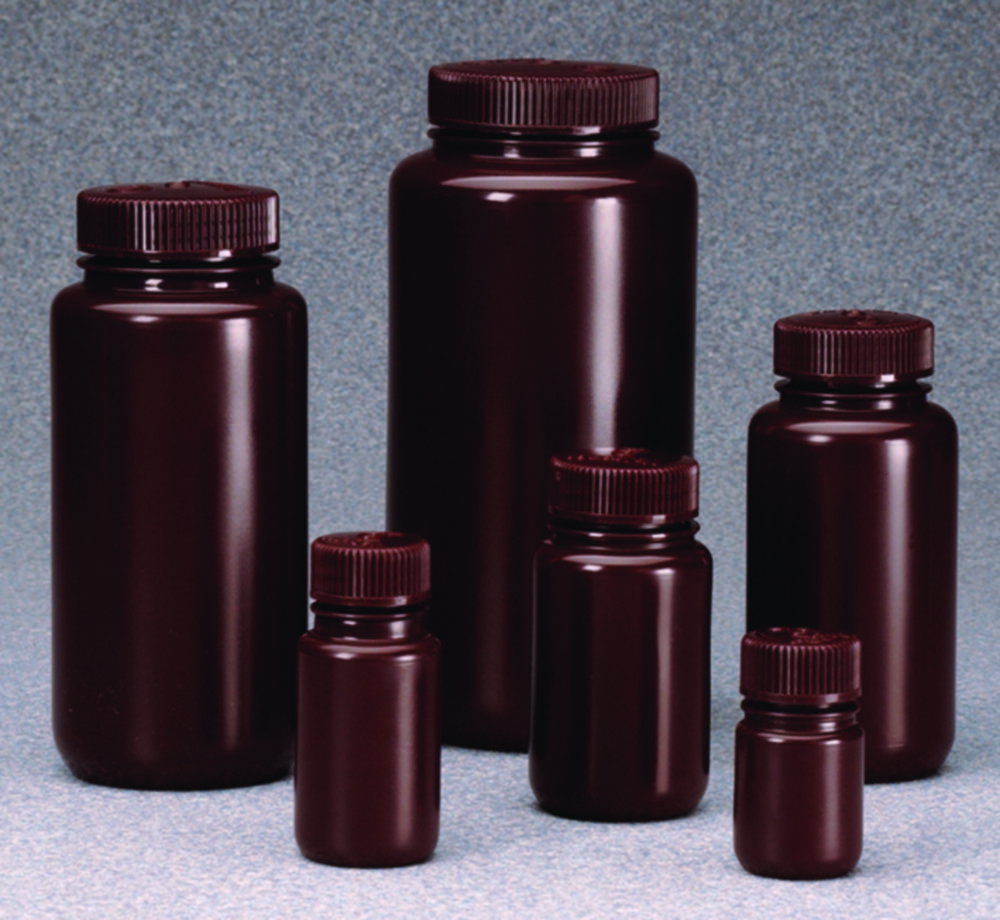 Bottiglia a bocca larga Nalgene™ Economy, HDPE,con tappo a vite, PP, marrone
