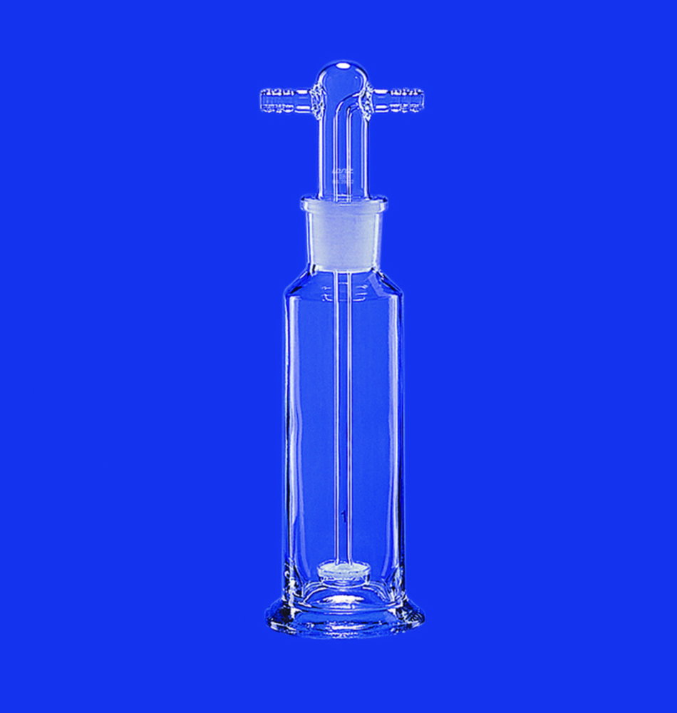 Gas washing bottles acc. to Drechsel, with glass olives