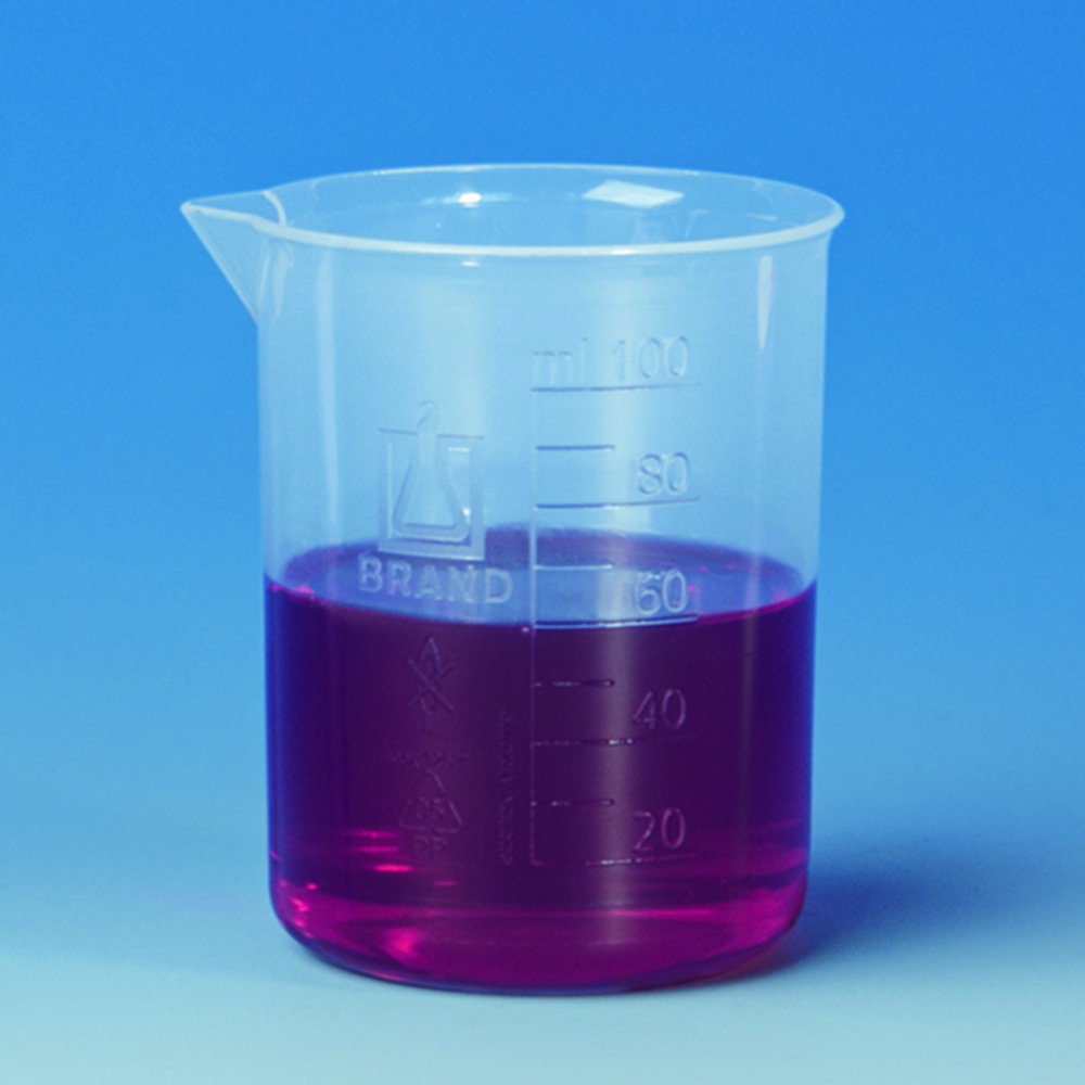 Beakers, PP, low form