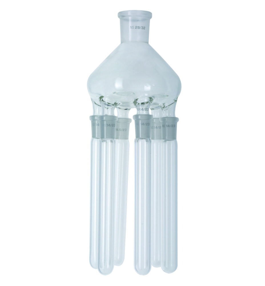 Distilling spiders with distilling sleeves, for rotary evaporator RV 10, RV 8, RV 3