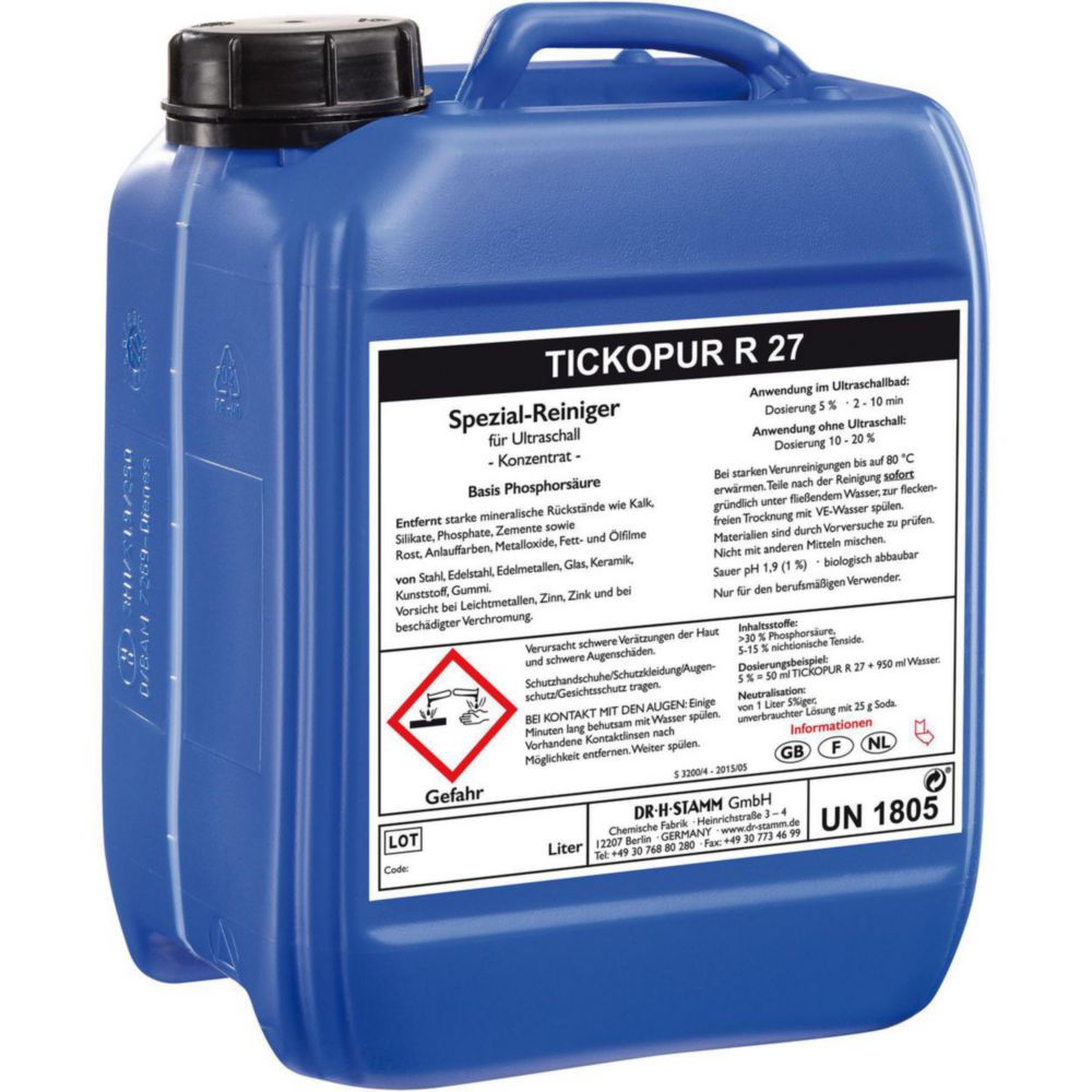 Soluzioni concentrate per bagni ad ultrasuoni TICKOPUR R 27