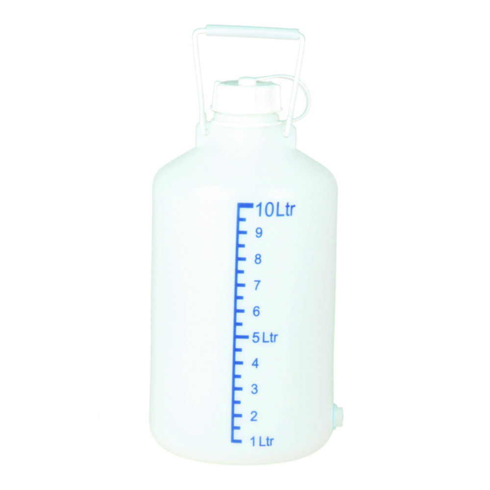 Aspirator bottles, HDPE, with scale