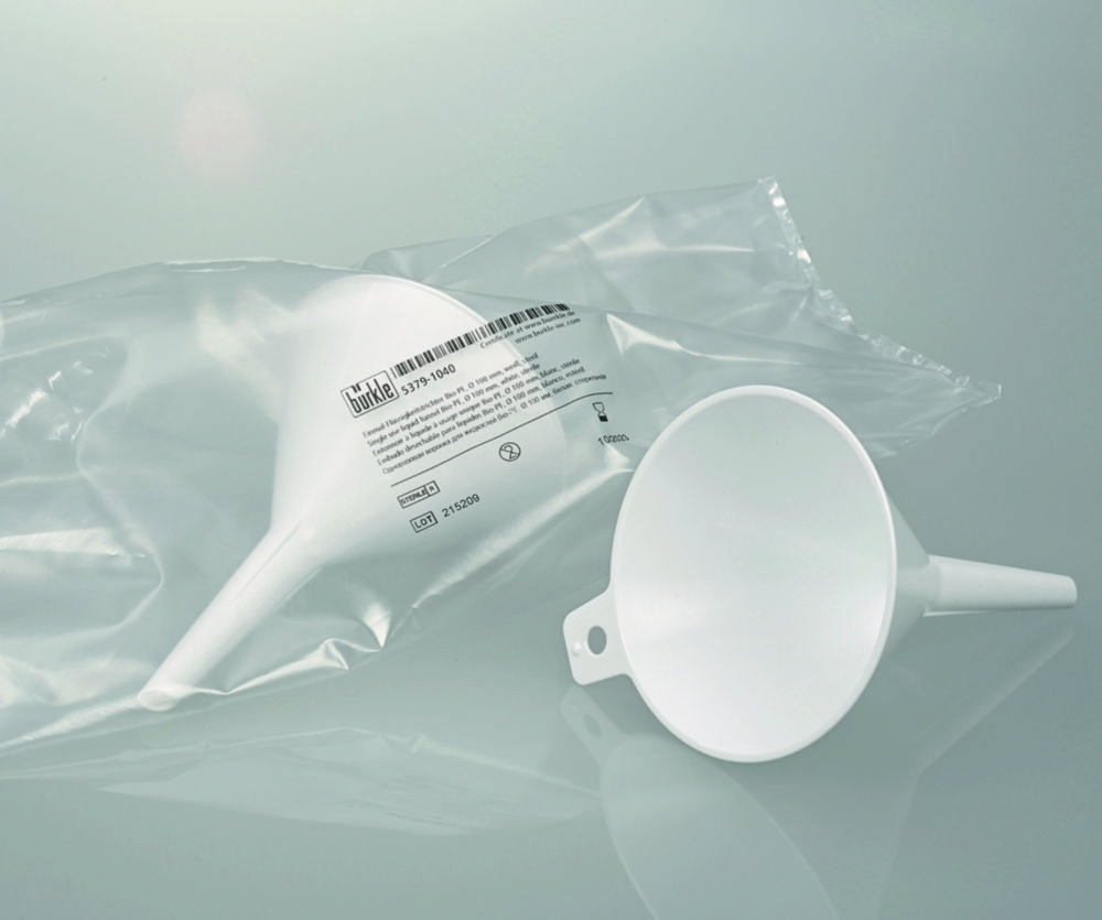 Disposable funnels, Bio PE, white