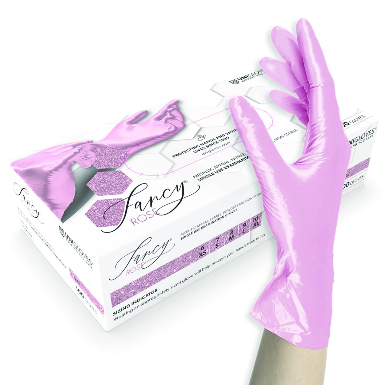 Disposable Gloves Fancy Rose, Nitrile