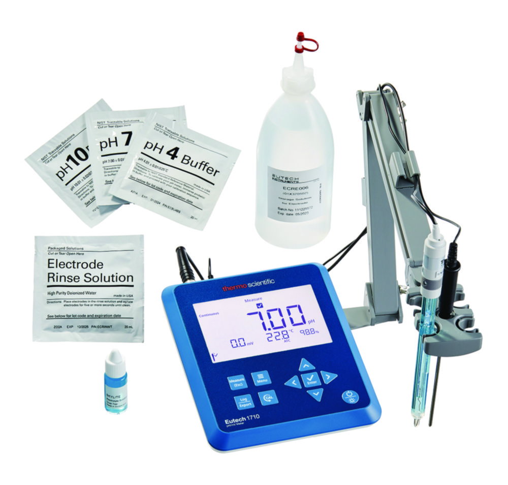 Misuratore di pH/mV Eutech™ PH 1710, kit resistente agli agenti chimici