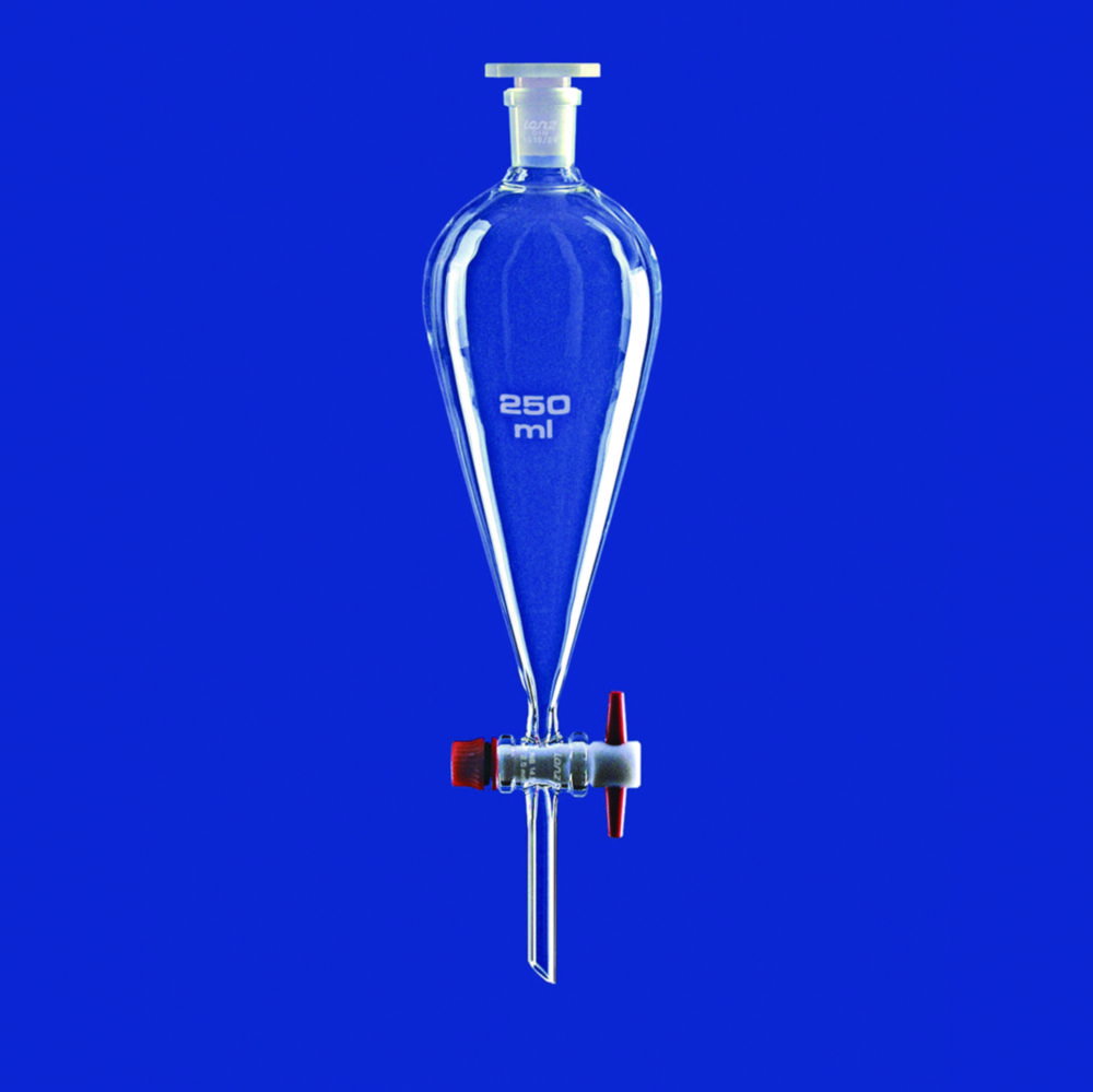 Separating funnels acc. to Squibb, borosilicate glass 3.3