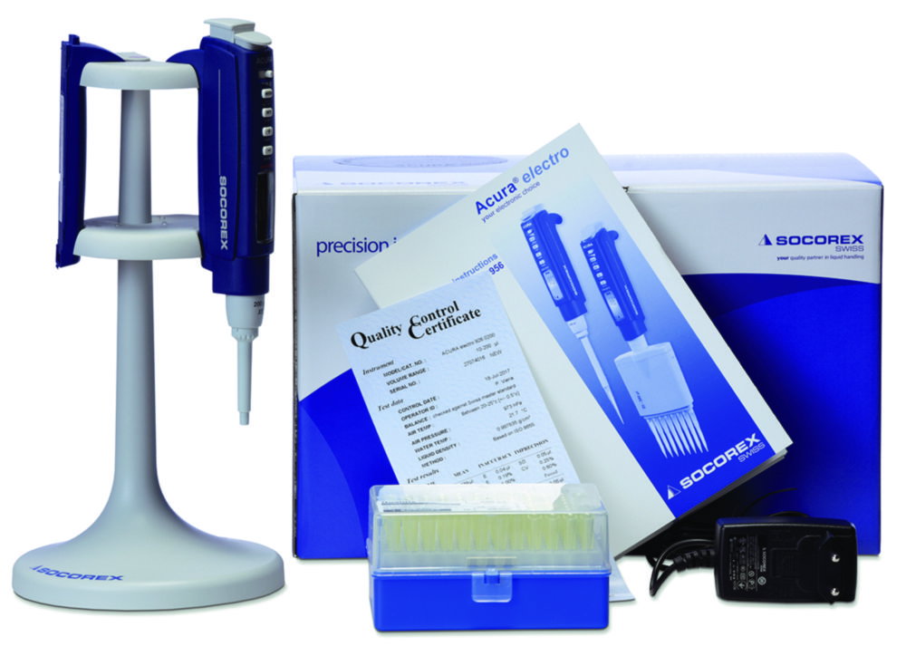 Pacchetto iniziale micropipette a singolo canale Acura® electro XS 926 / 936, volume variabile