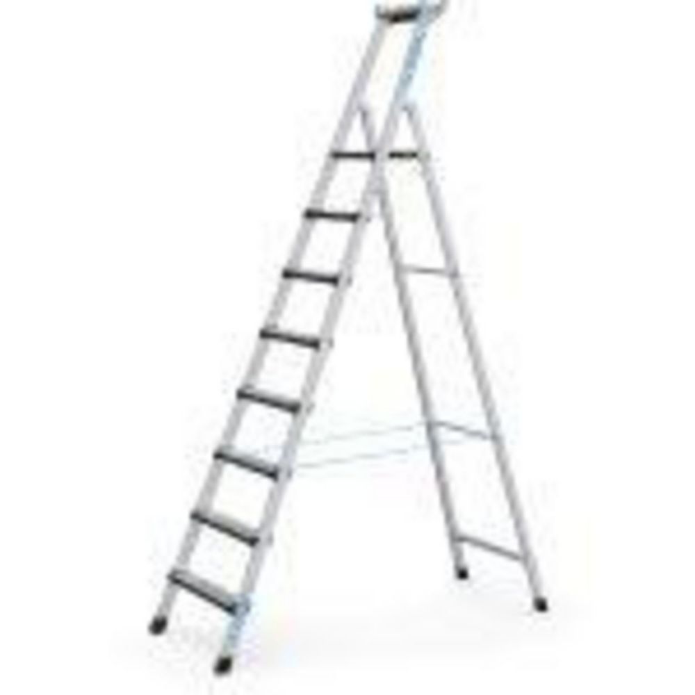 Stepladders with treads and padded front edges