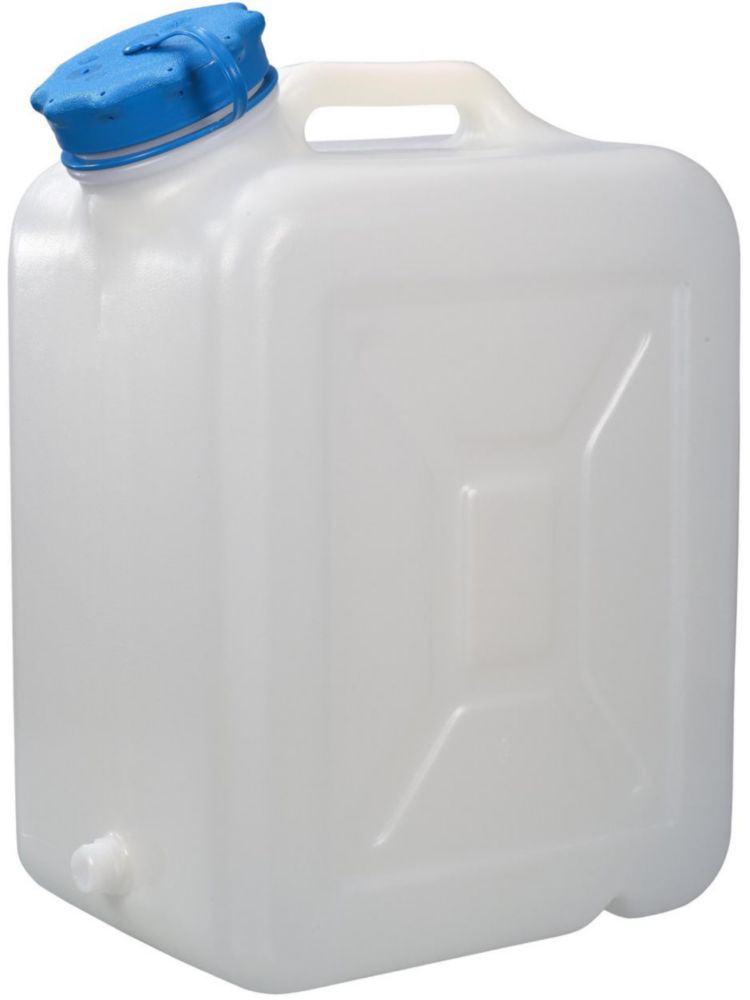 Taniche a collo largo, HDPE, con connettore filettato