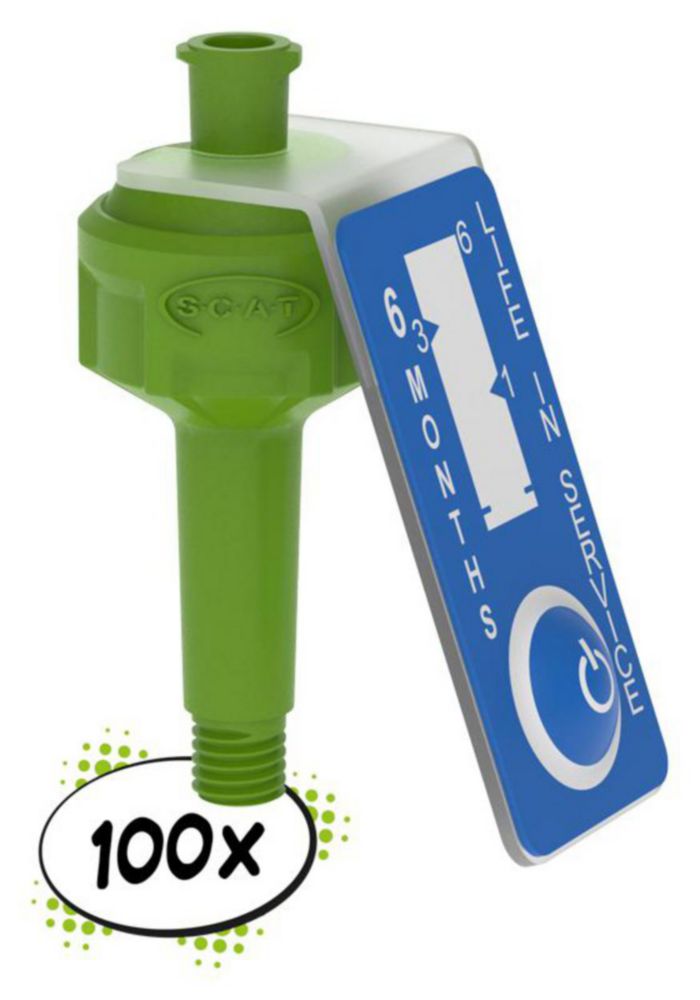 Air valves, PP, GreenLine, for PFAS analysis