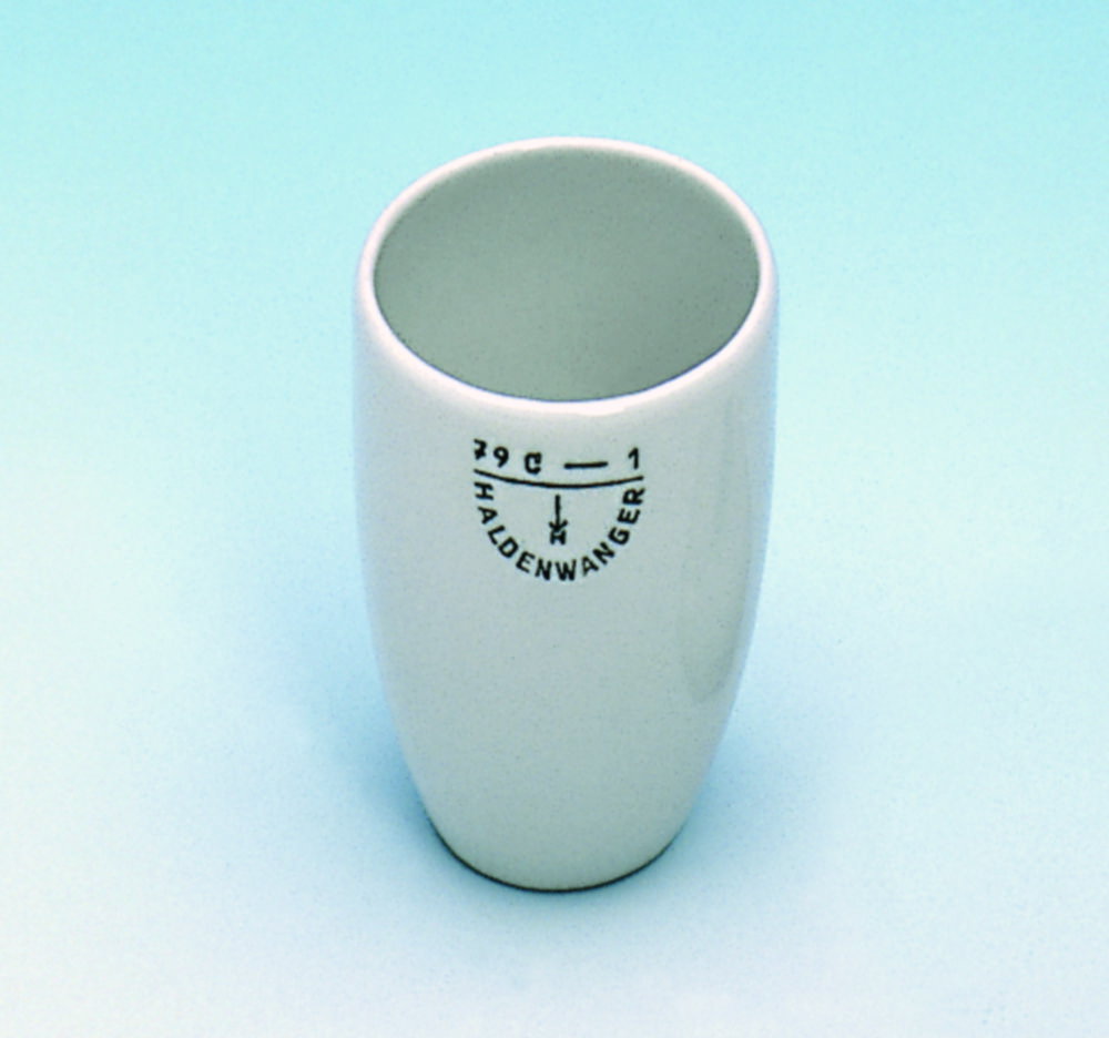 Crucibles, porcelain, tall form